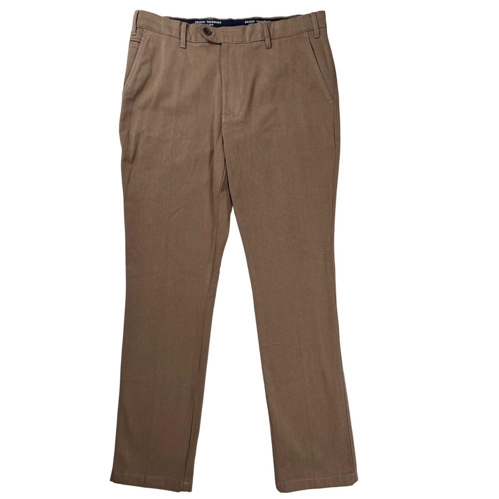 New Brook Taverner Seychelles Classic Fit Pants Men 36L Brown Chinos Preppy NWT